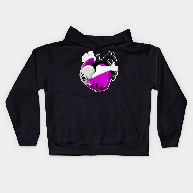 I Feel Pride In My Heart (Ace) Kids Hoodie by Nocturn02